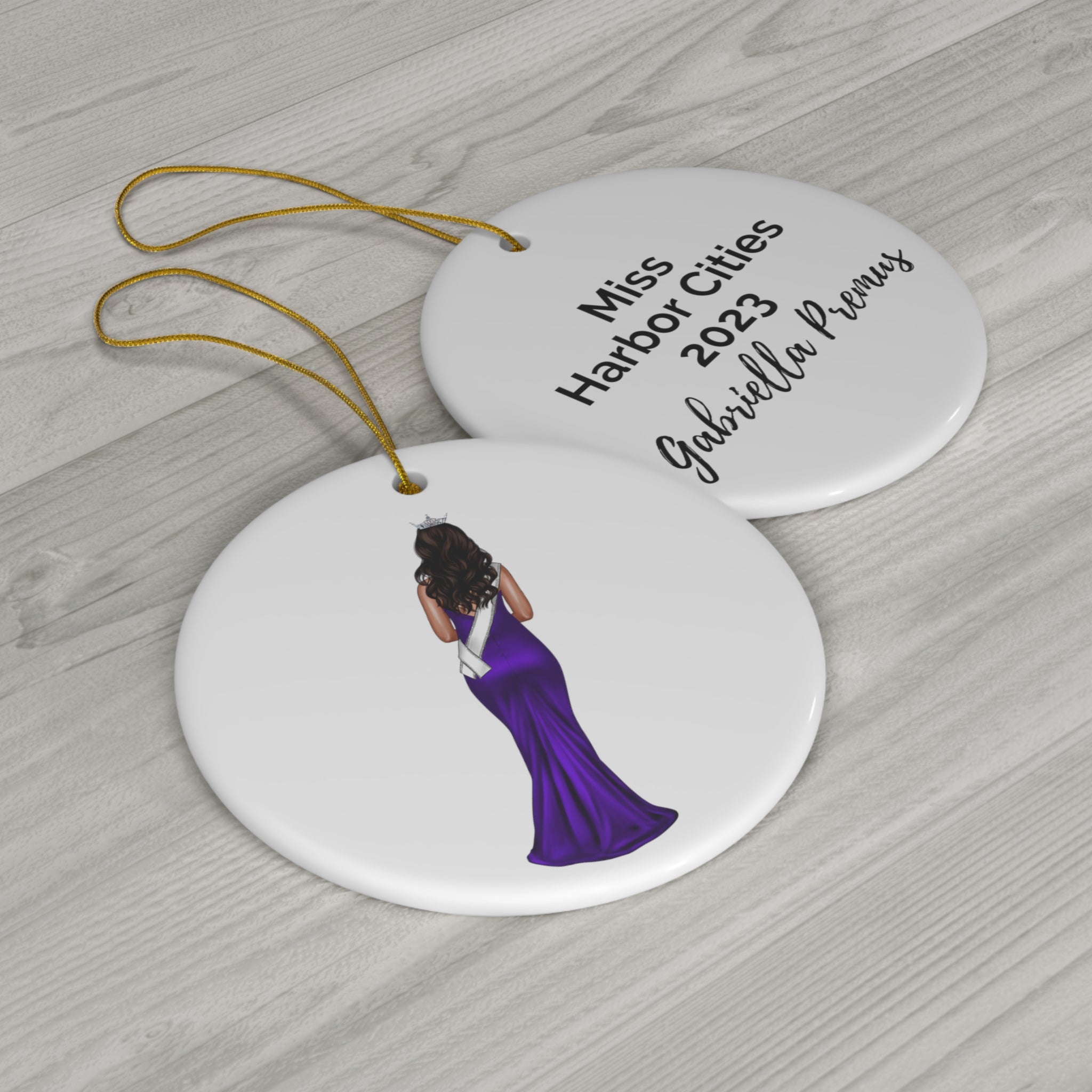 Pageant Drawing Ceramic Ornament