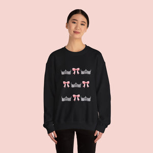 Miss America Crown & Bow Crewneck Sweatshirt