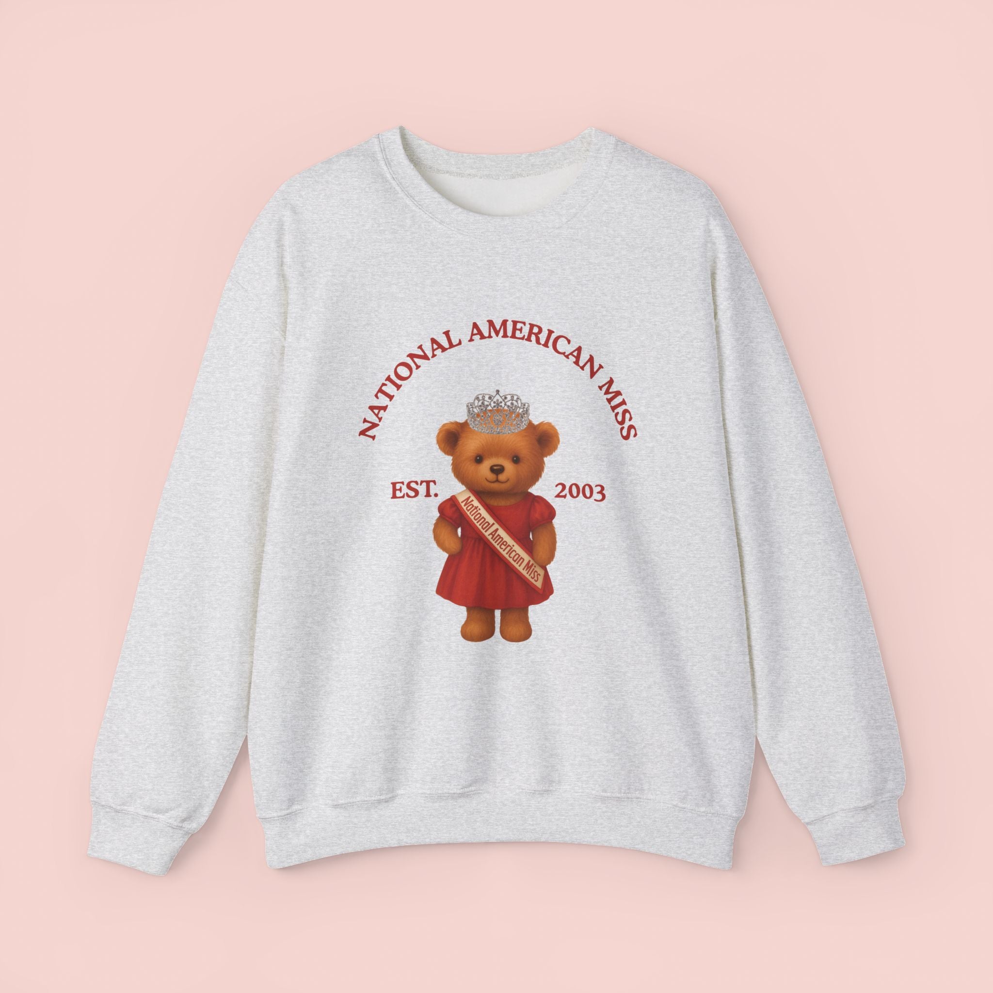 National American Miss Teddy Bear Crewneck Sweatshirt