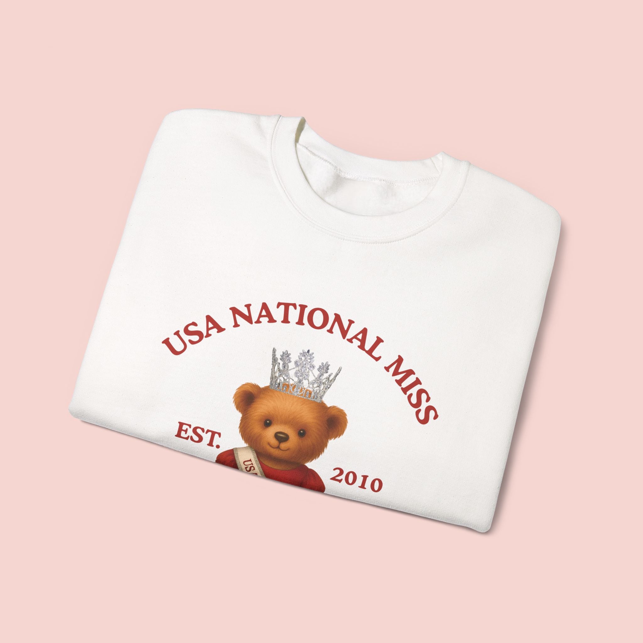 USA National Miss Teddy Bear Crewneck Sweatshirt
