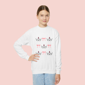 Miss America’s Little Sister Crown & Bow Crewneck Sweatshirt