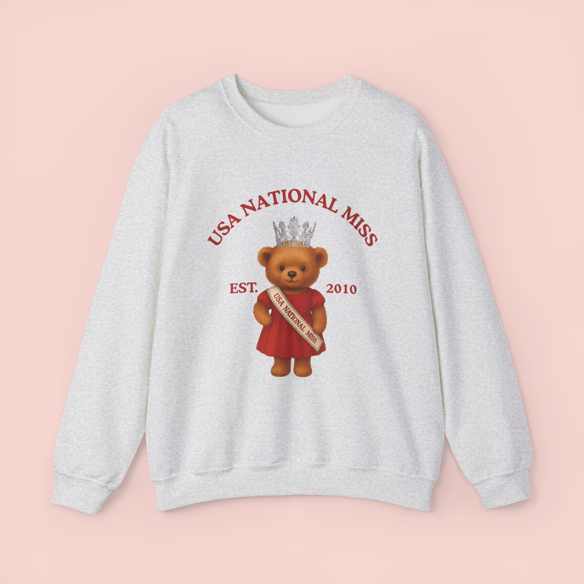 USA National Miss Teddy Bear Crewneck Sweatshirt