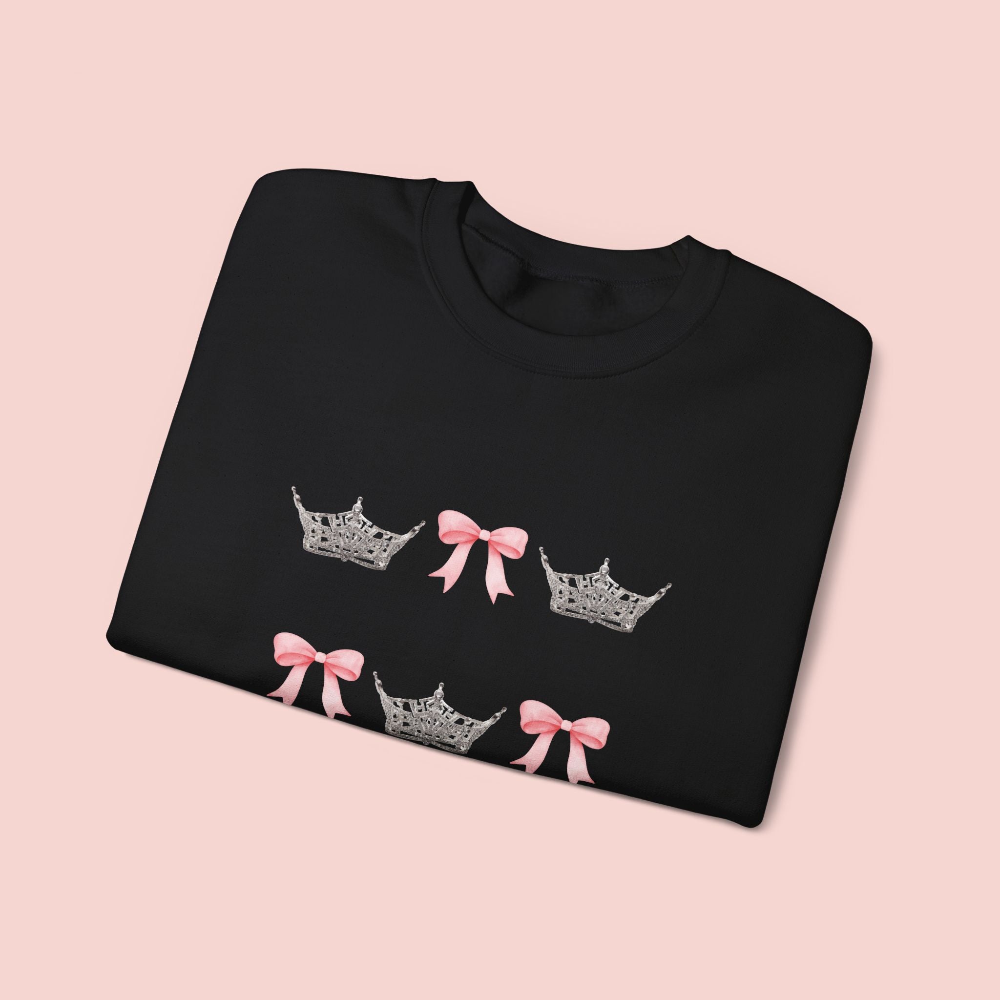 Miss America State Crown & Bow Crewneck Sweatshirt