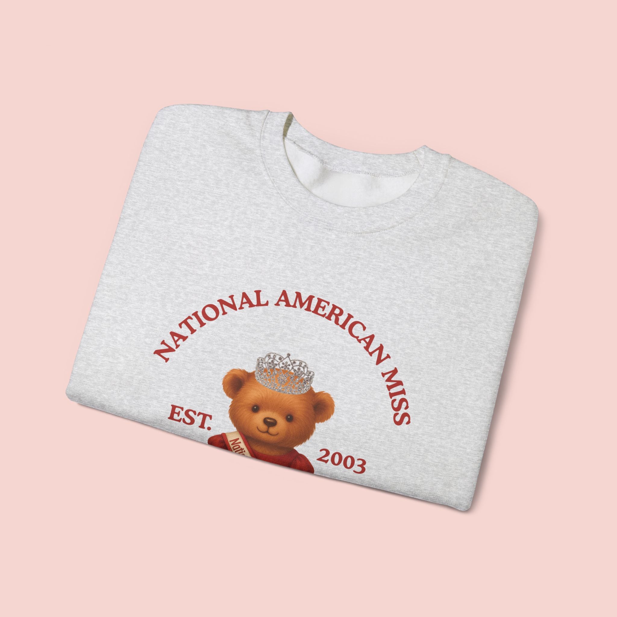 National American Miss Teddy Bear Crewneck Sweatshirt