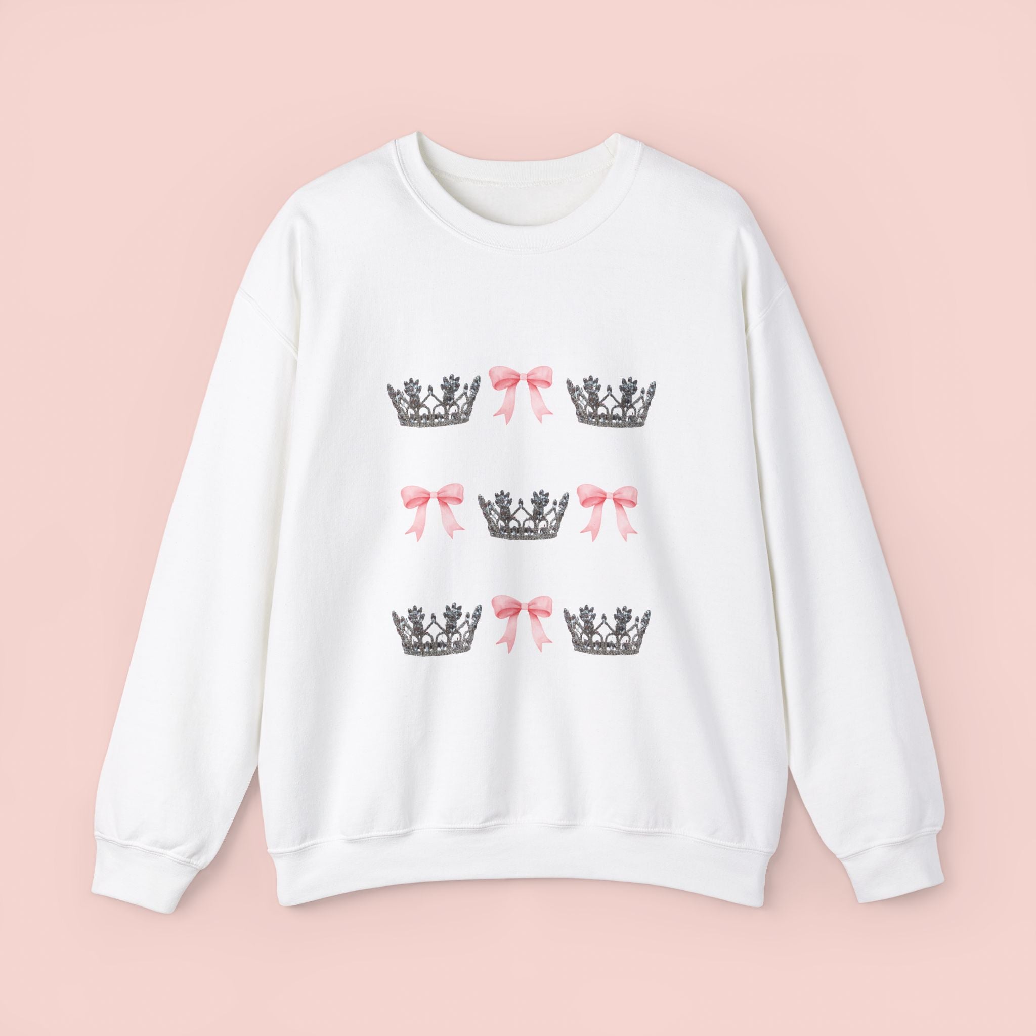 USA National Miss Crown & Bow Crewneck Sweatshirt