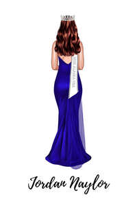 Pageant Digital Drawing w/ Sash