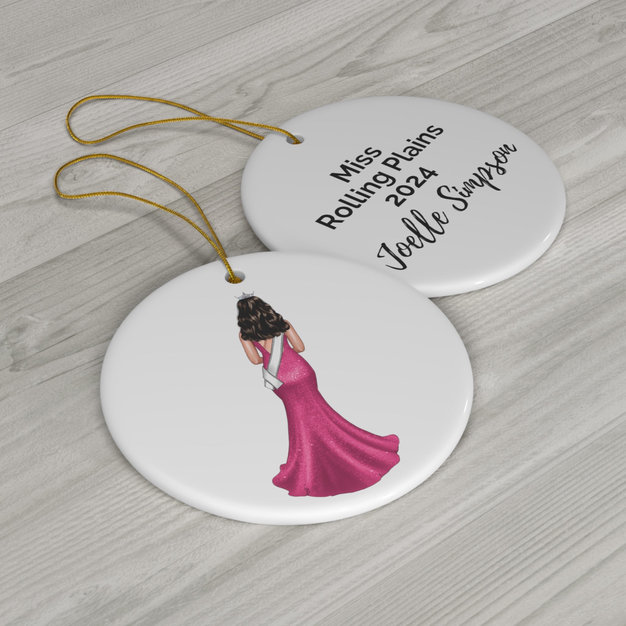 Pageant Drawing Ceramic Ornament