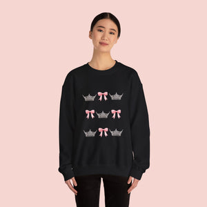 Miss America State Crown & Bow Crewneck Sweatshirt