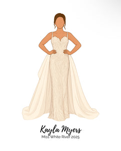 Pageant Titleholder Digital Drawing