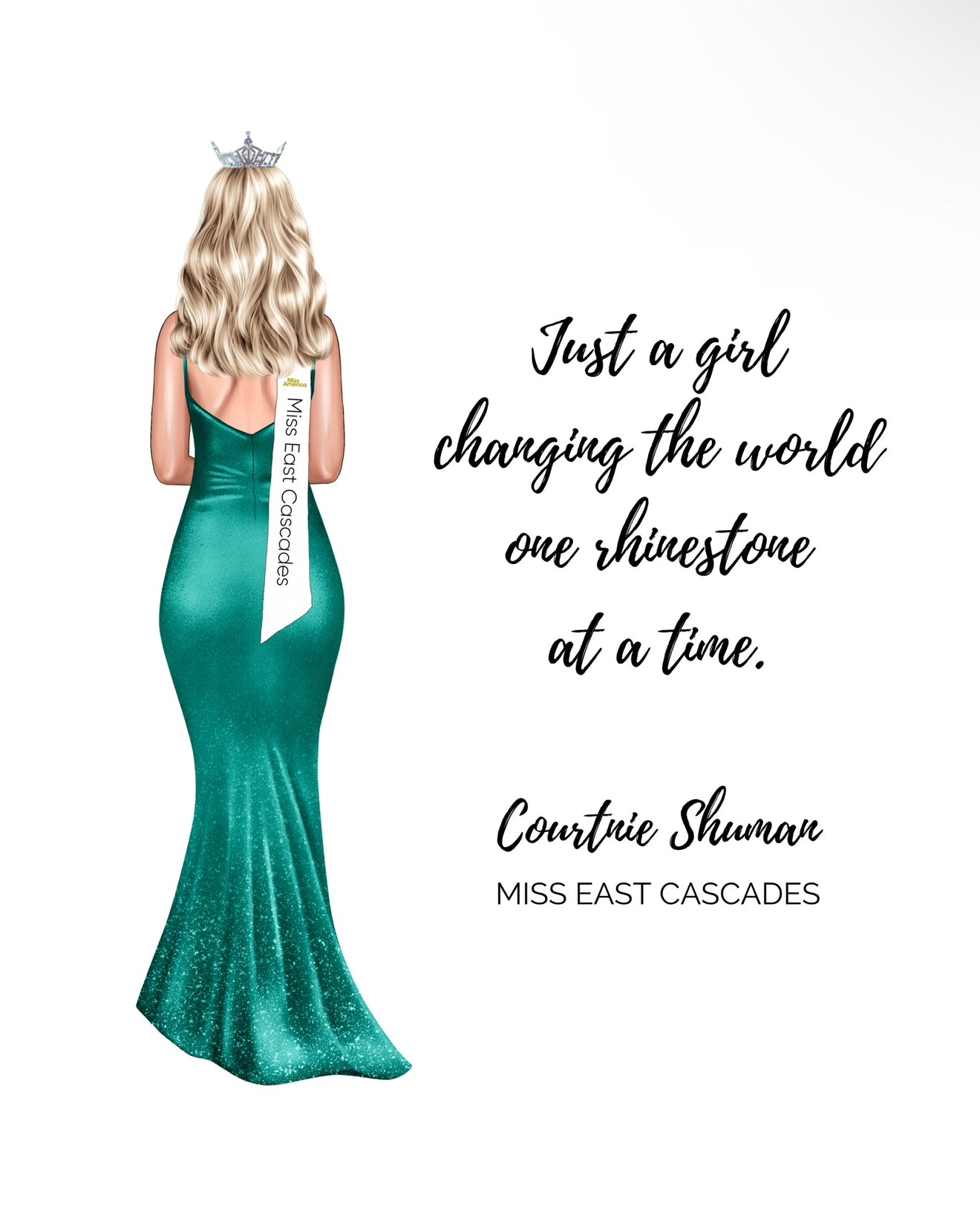 Pageant Digital Drawing w/ Quote