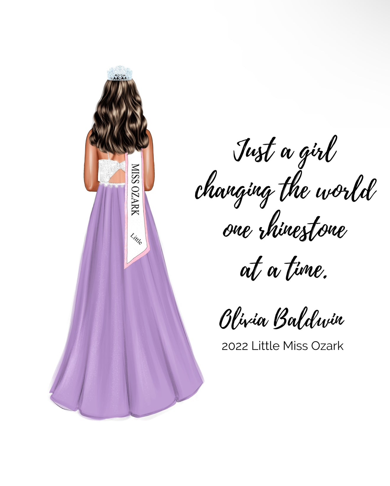 Pageant Digital Drawing w/ Quote