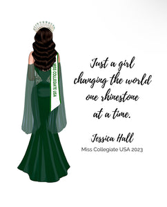 Pageant Digital Drawing w/ Quote