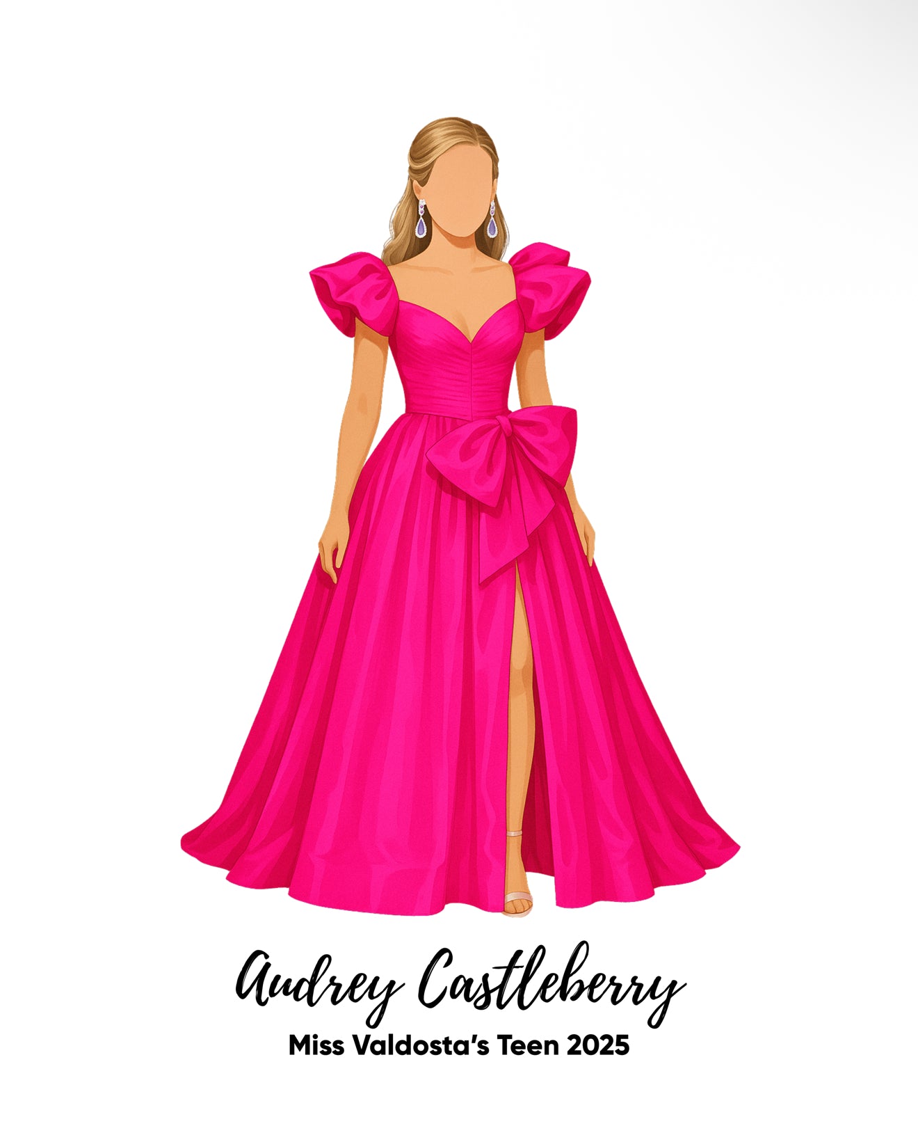 Pageant Titleholder Digital Drawing