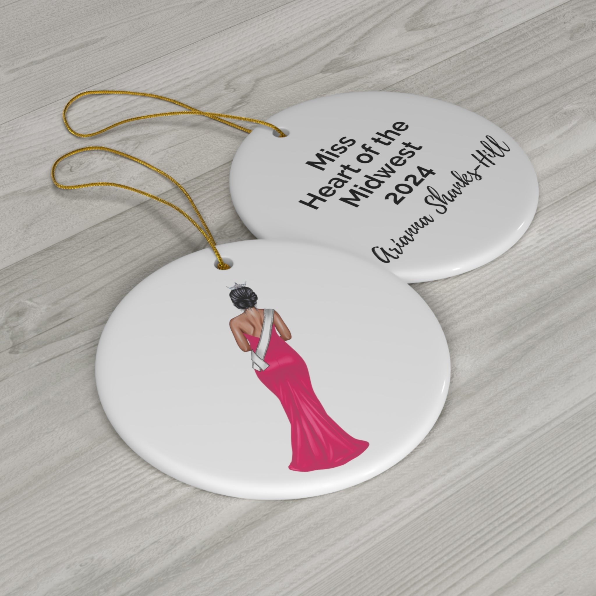 Pageant Drawing Ceramic Ornament