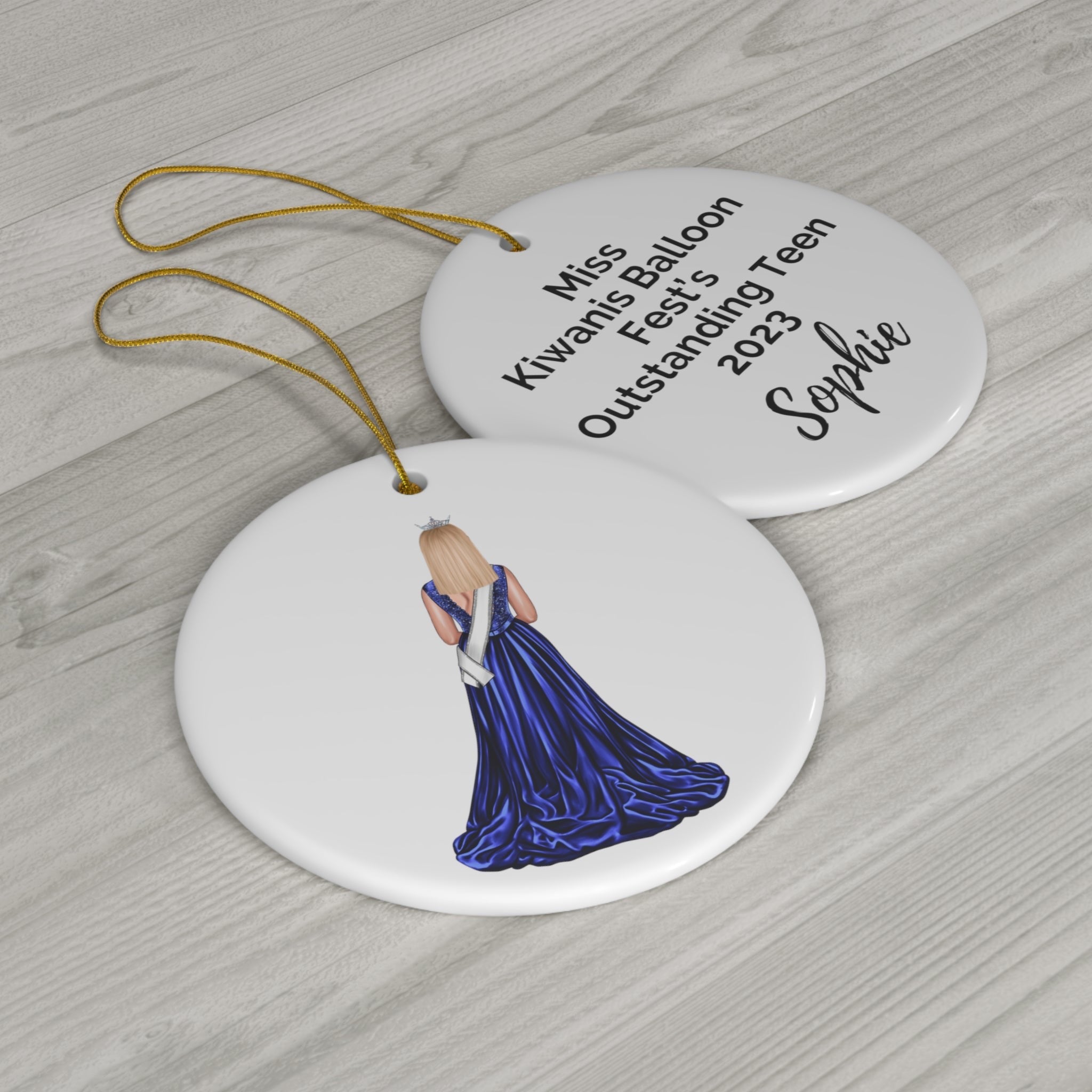 Pageant Drawing Ceramic Ornament