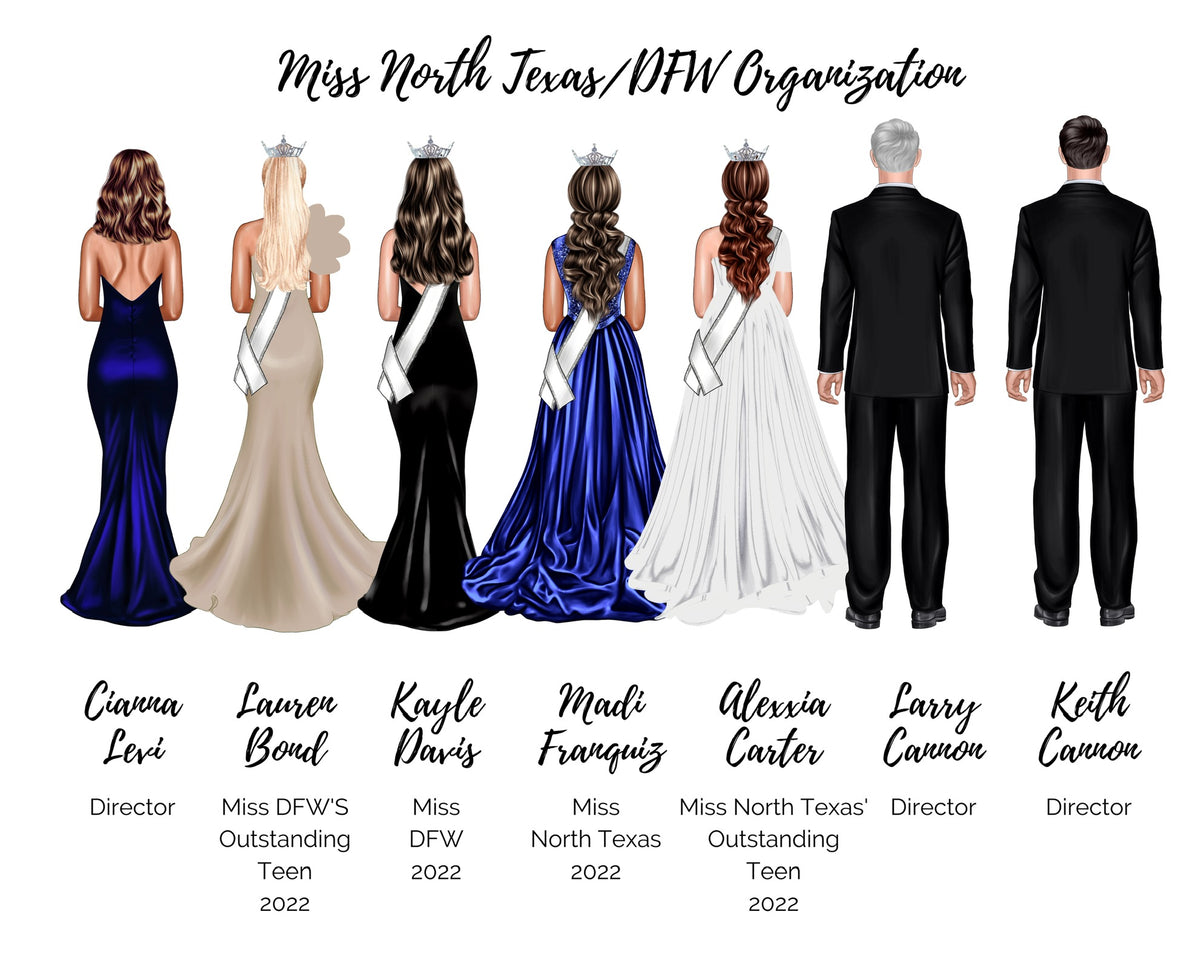 Pageant Group of 7 Digital Drawing – SparklingDesigns