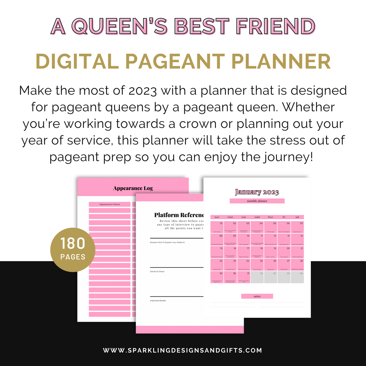 A Queen's Best Friend Digital Pageant Planner – SparklingDesigns
