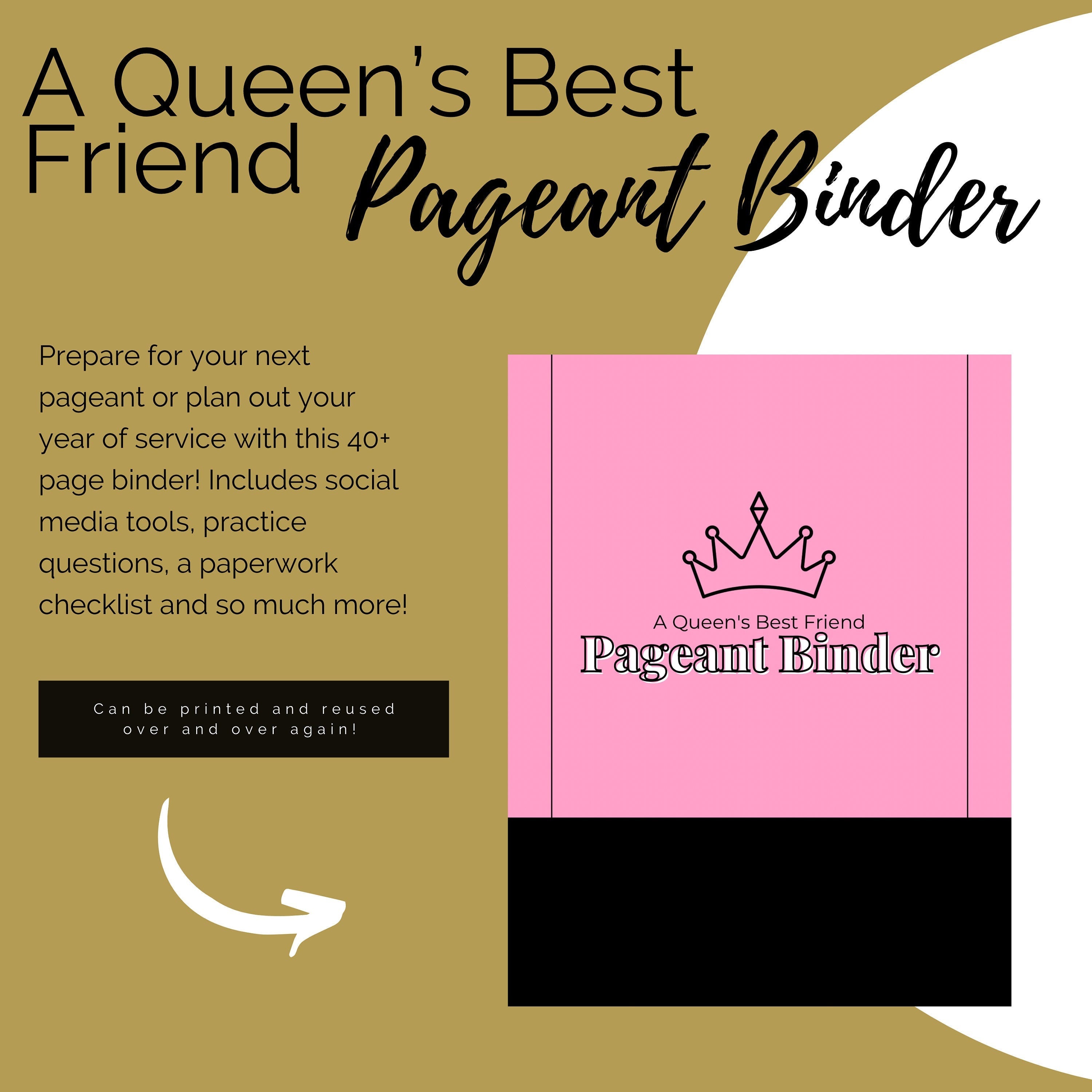 A Queen’s Best Friend Pageant Binder