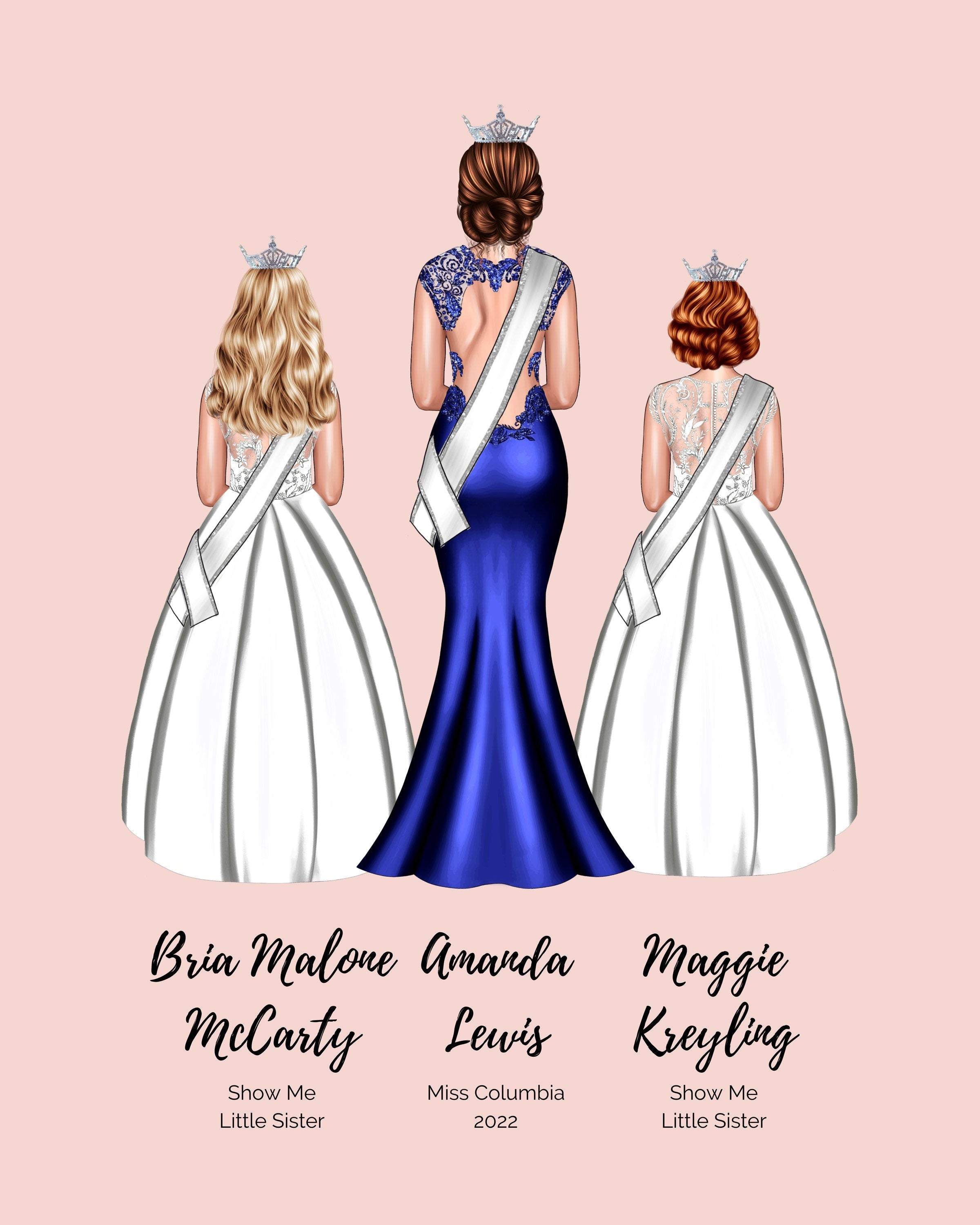 Pageant Group of 3 Digital Drawing
