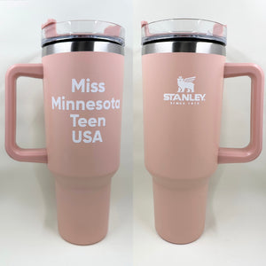 Pageant Title 40oz Stanley Style Tumbler w/ Handle