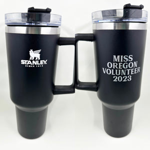 Pageant Title 40oz Stanley Style Tumbler w/ Handle