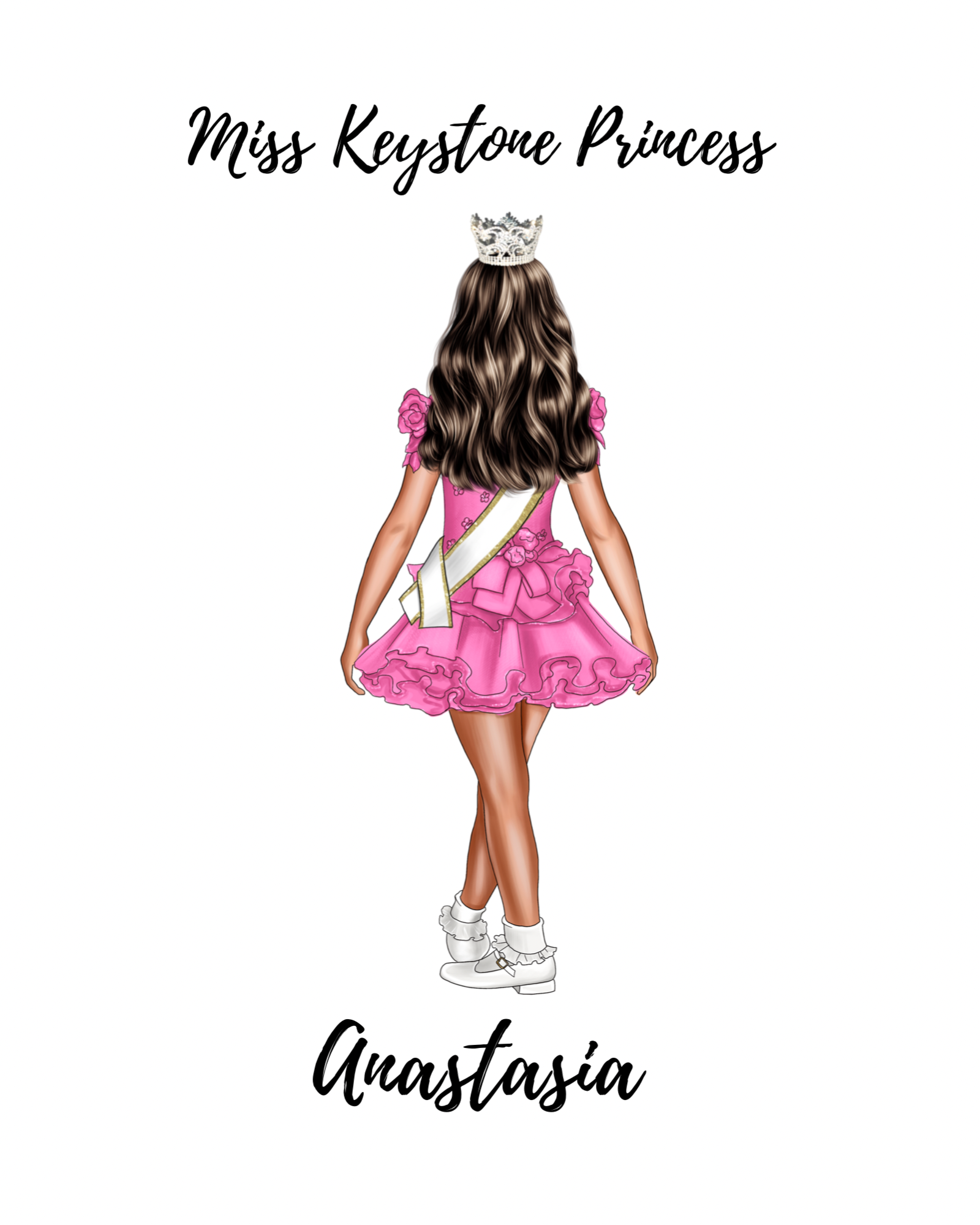 Little Pageant Queen Digital Drawing
