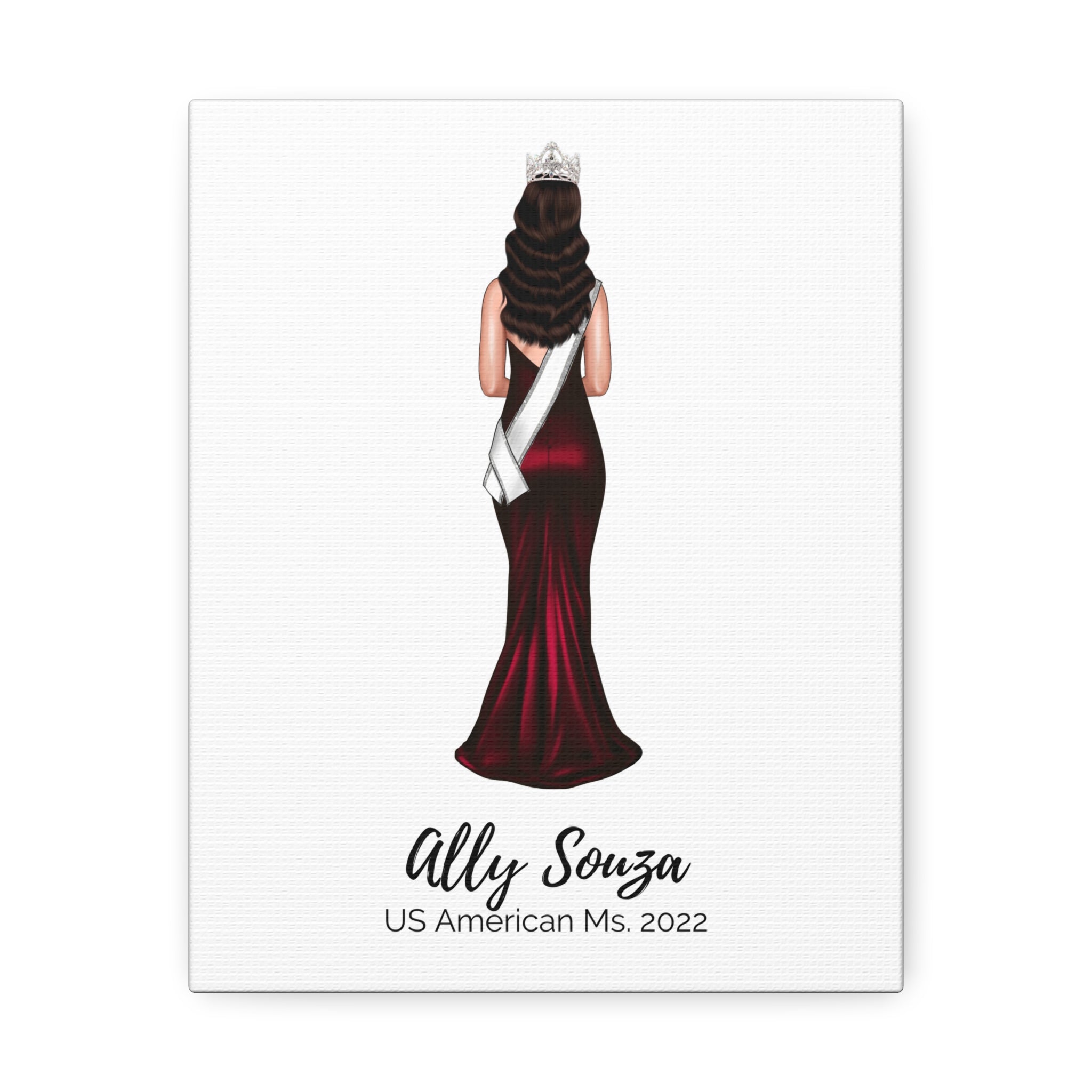 Personalized Pageant Drawing Canvas 8x10