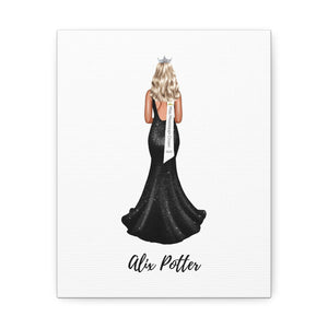 Personalized Pageant Drawing Canvas 8x10